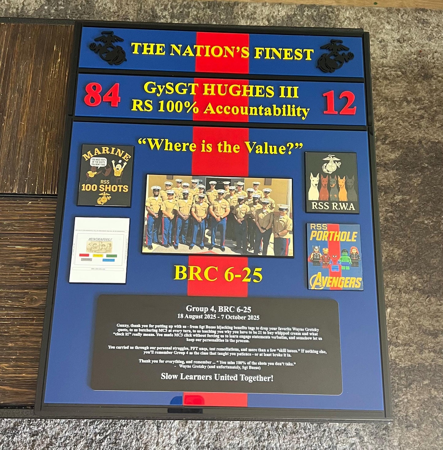 Marine corps plaques, Marine Corps retirement gift, marine corps gift, USMC plaque, Marine retirement, Marine retired, USMC License #286-23