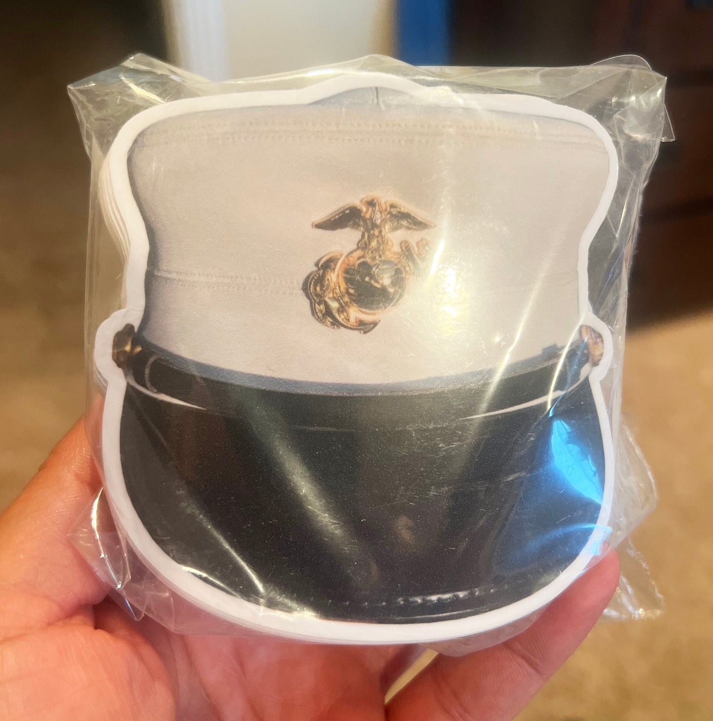 Woman Marine Bucket Cover, USMC Sticker, Women Marine Veteran, Military Stickers, USMC License #286-23