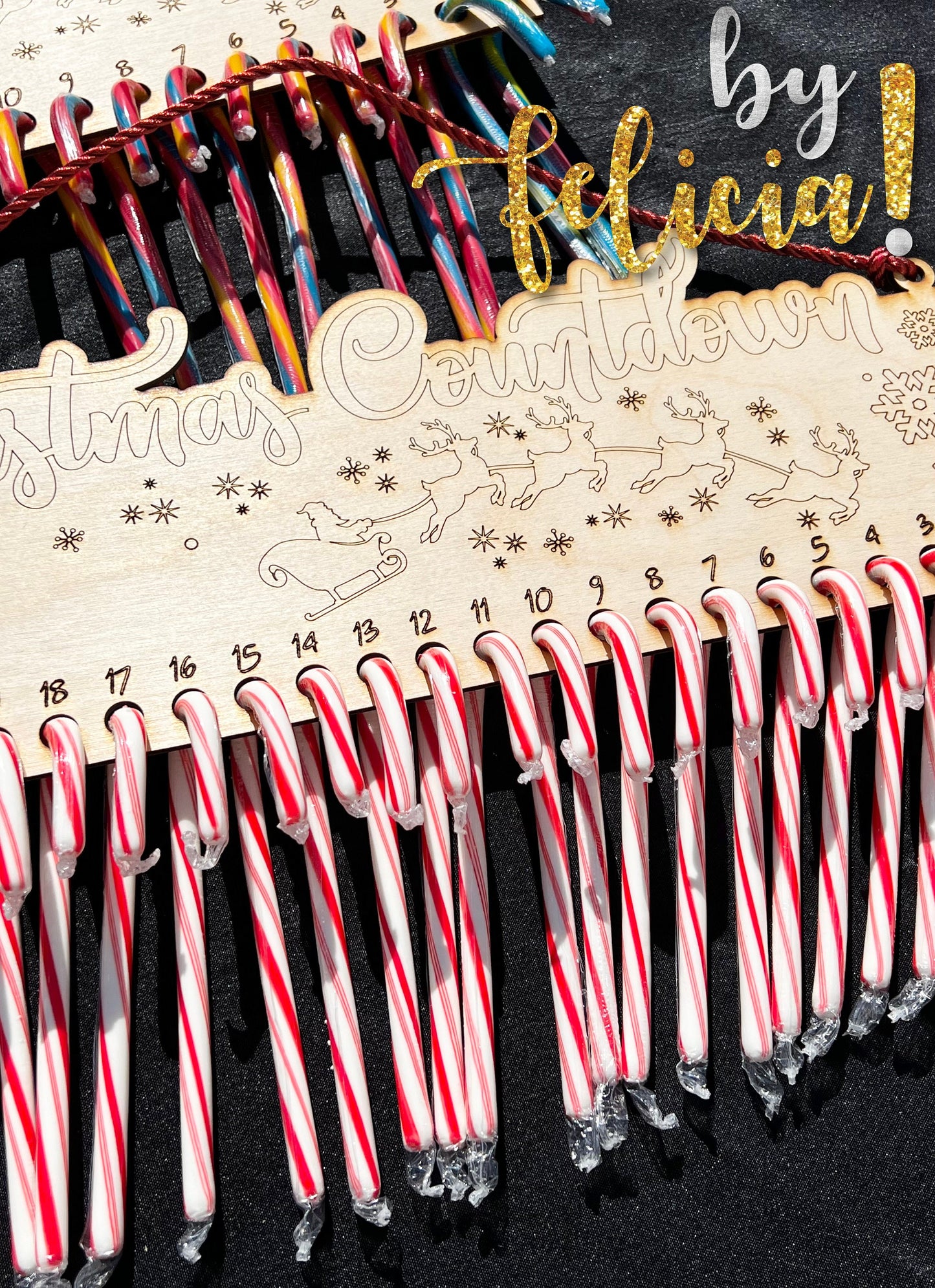 Candy Cane Christmas Countdown | Advent Calendar | Advent Calendar for Kids | Christmas Countdown Calendar | Christmas Countdown Candy Cane