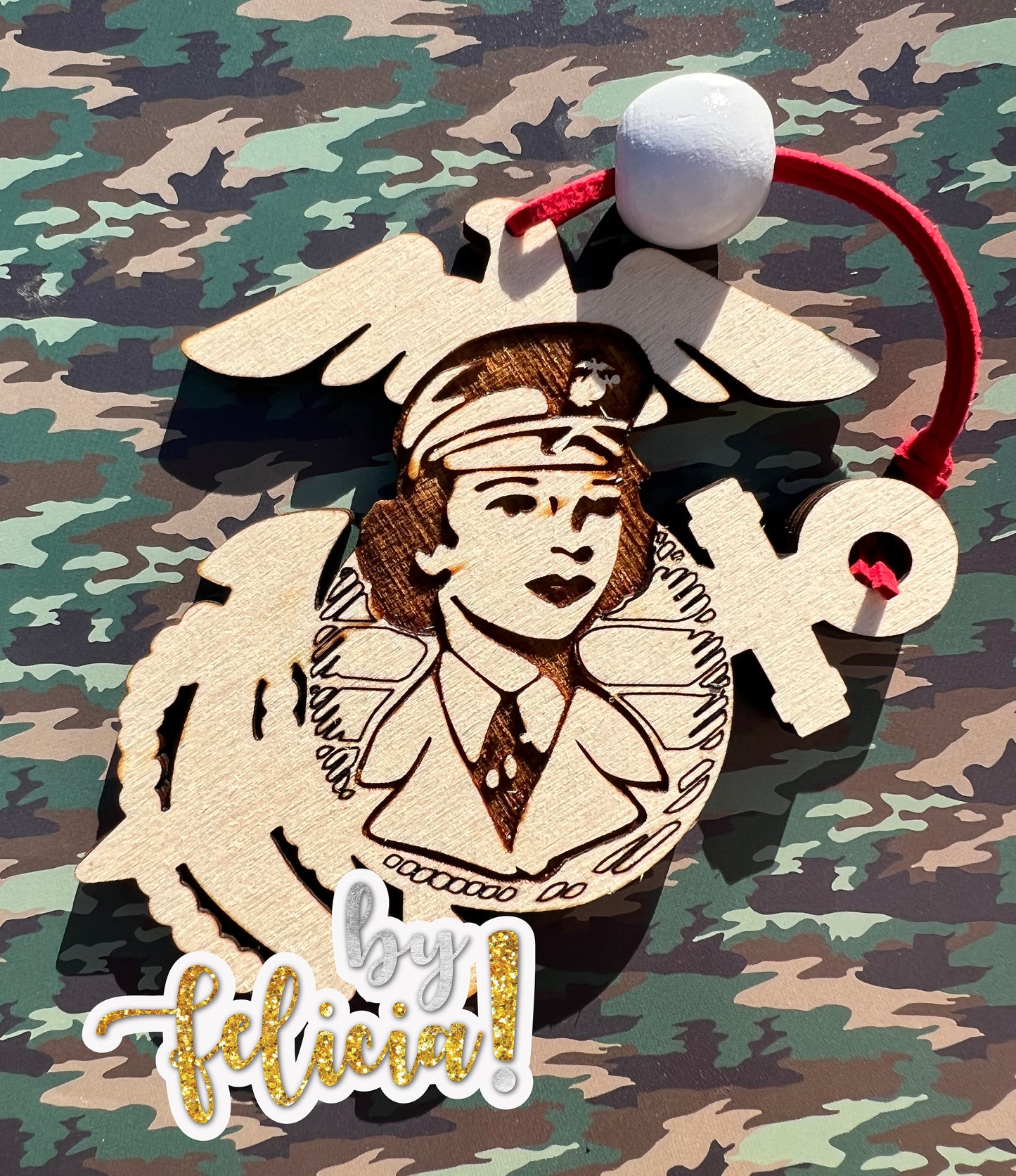 Marine Corps Ornament | Women Marine Logo | USMC Ornament | Marine Corps Gifts | USMC Gifts | USMC License #286-23