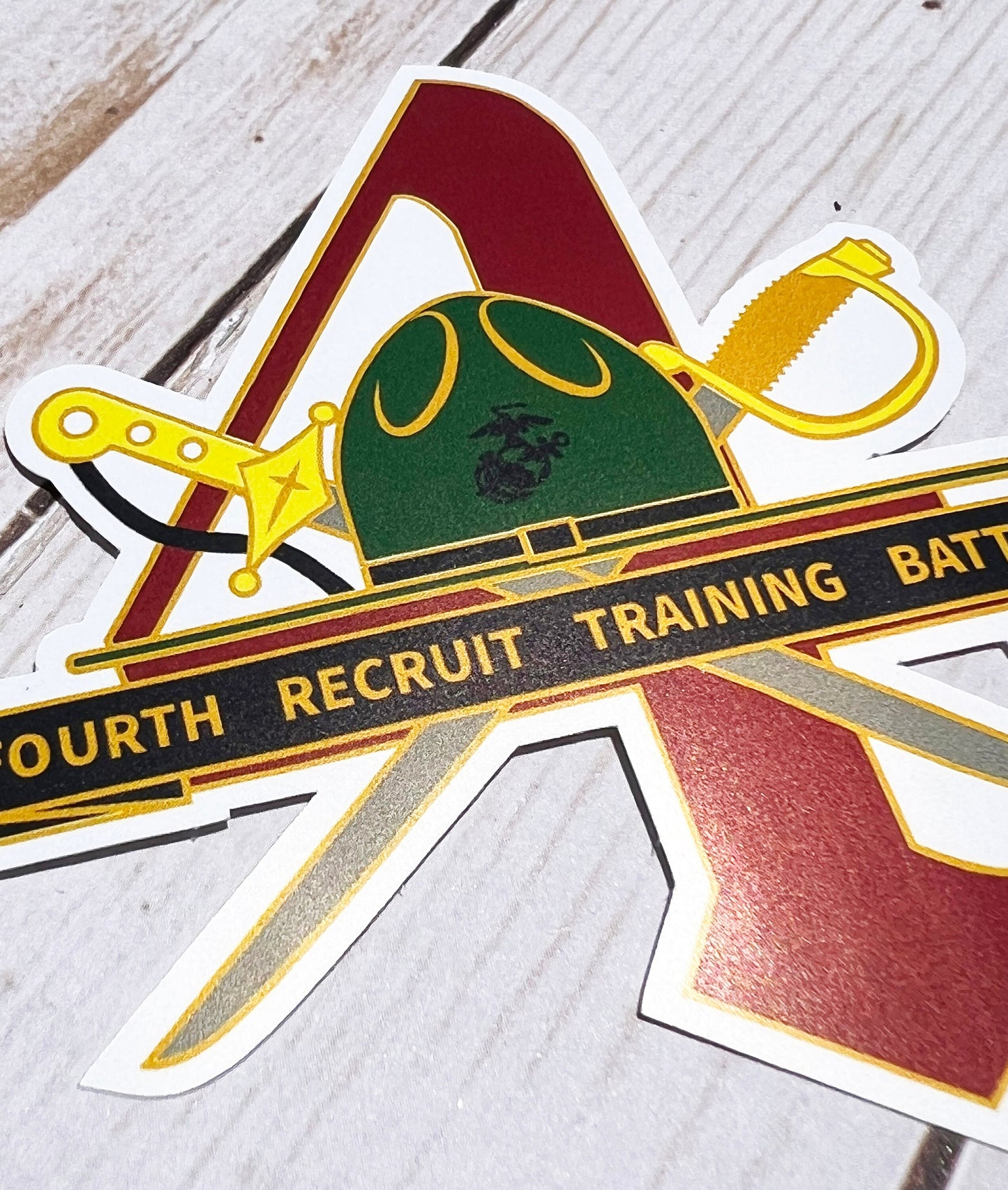 4th Battalion USMC, 4th Battalion Parris Island, Marine Corps Stickers, USMC Sticker, Women Marine Veteran, 4th Bn, USMC License #286-23