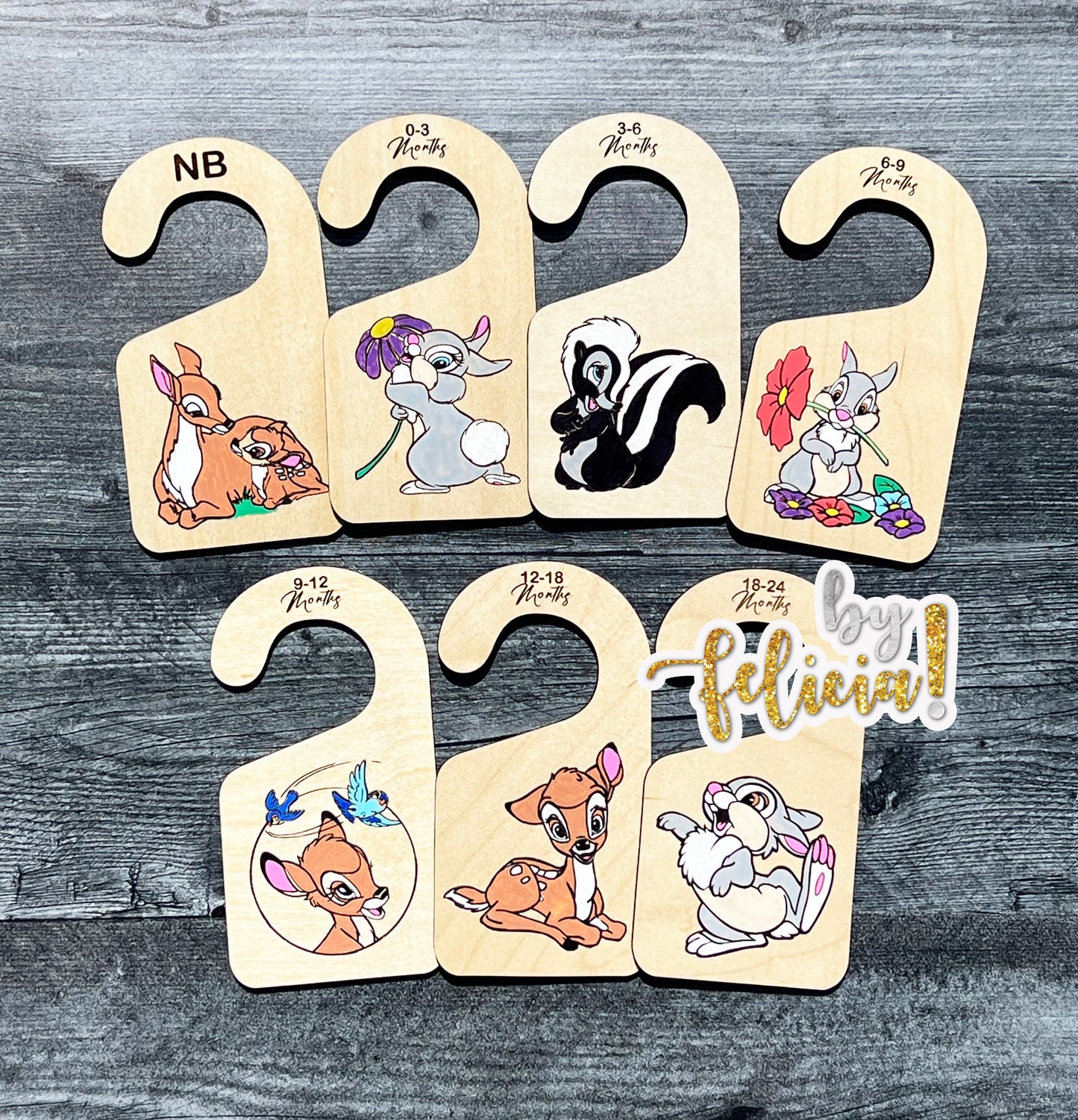 Newborn Baby Clothes Closet Dividers, Wooden Size Markers for Babies, Baby Gift, Organize Babies Closet New Mom Baby Shower Gift