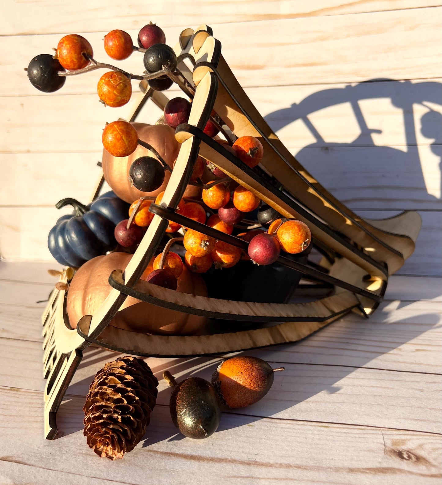 Thanksgiving Cornucopia décor, Thanksgiving Décor, Thanksgiving centerpiece, Thanksgiving table décor, Cornucopia Basket, Thankful Décor