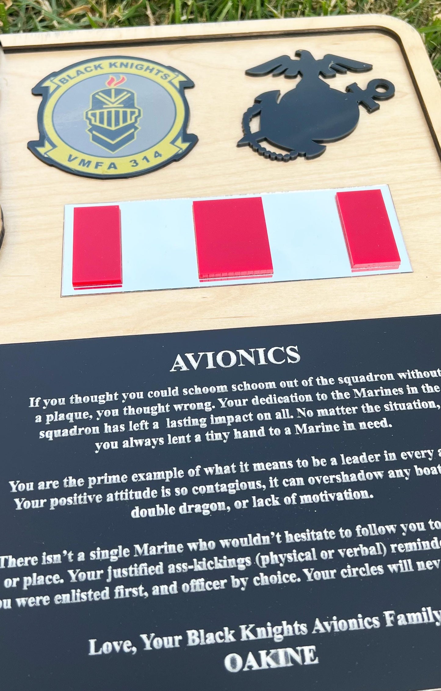 Handmade Marine Corps Retirement Plaque: USMC Gift