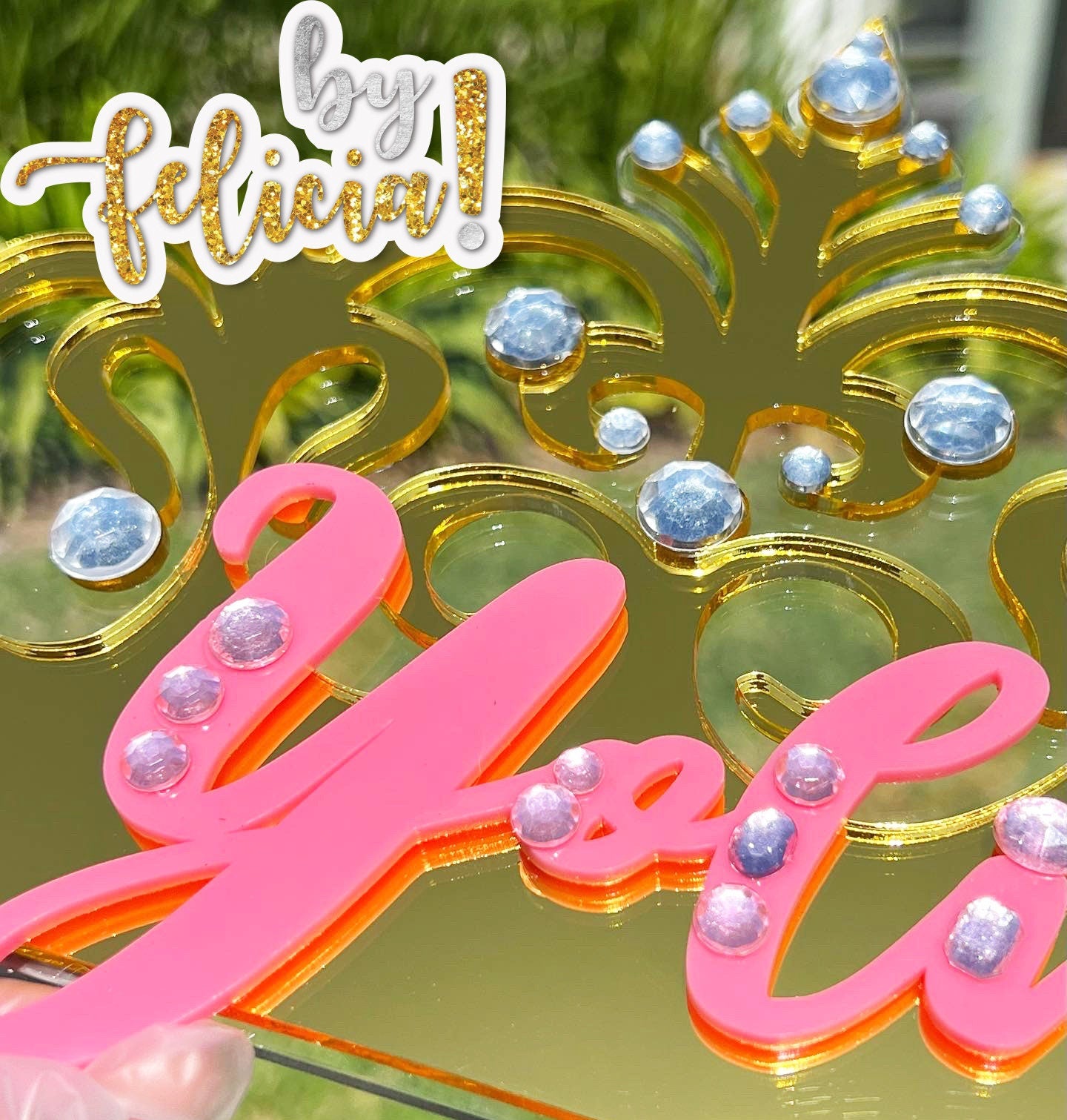 Crown cake topper, Custom cake topper, Princess party decoration, Personalized cake topper, Layered cake topper, Birthday cake topper