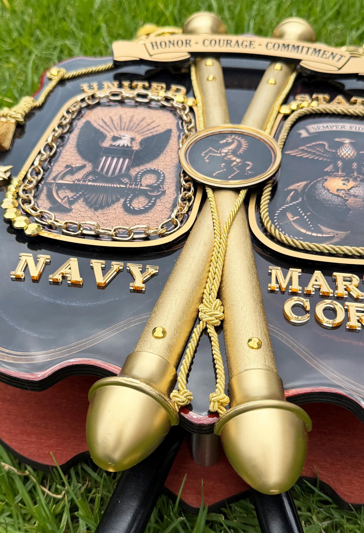 Marine corps plaques, Military sword holder, Marines sword display, USMC plaque, Marines sword case, Marine retired, USMC License #286-23