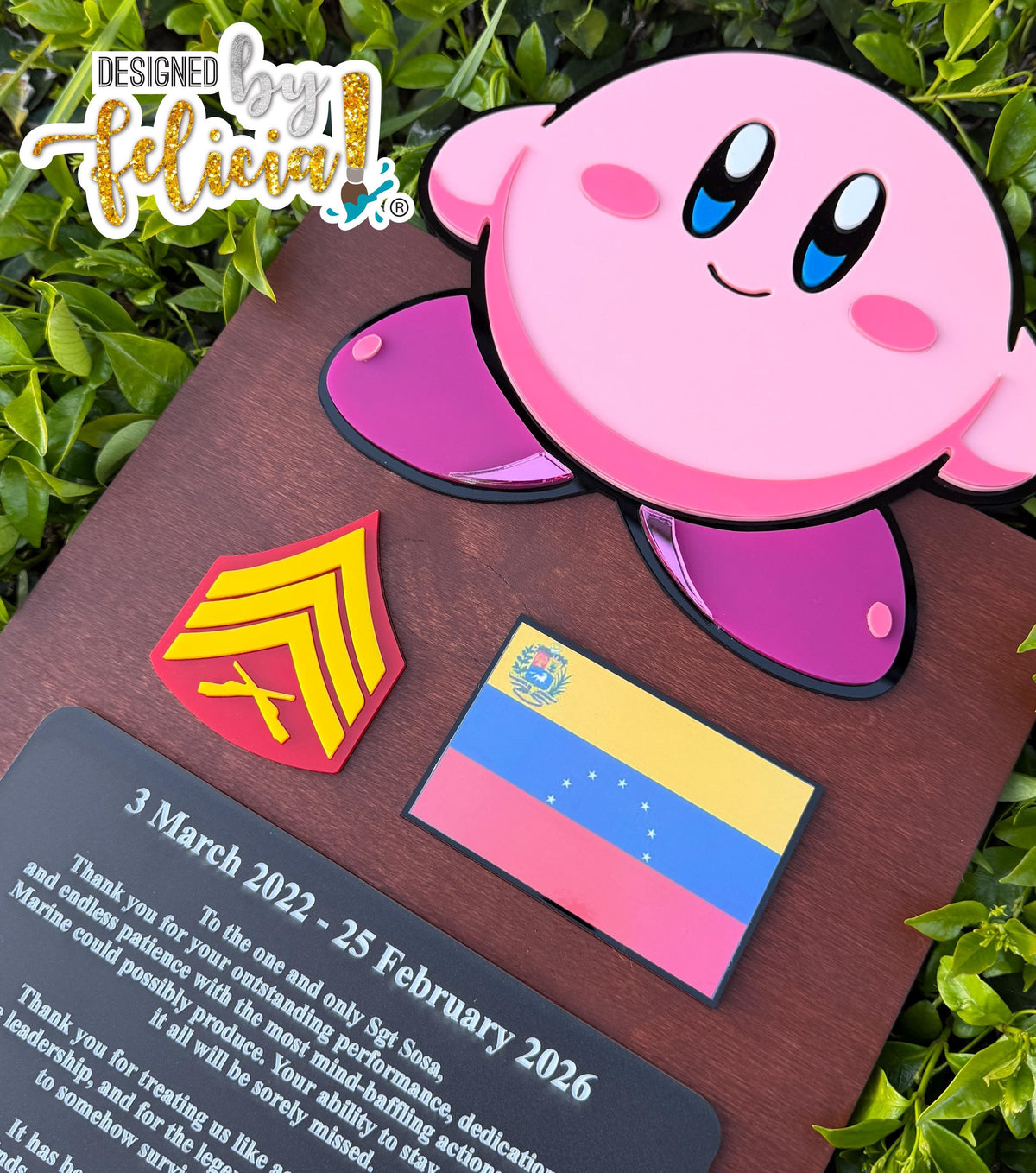 Custom Plaque Order