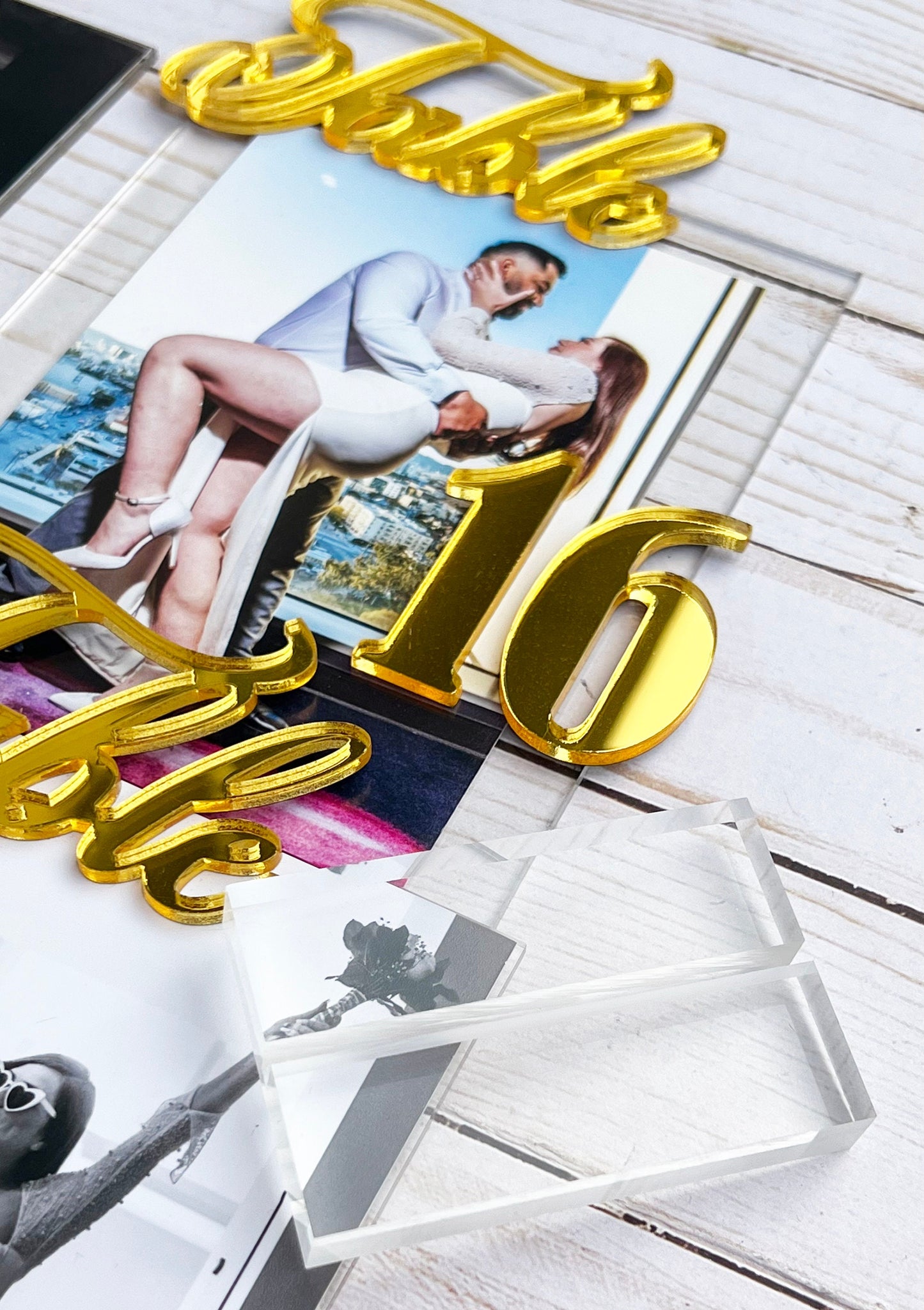 Arched Wedding Table Numbers: Mirrored Acrylic Table Decor