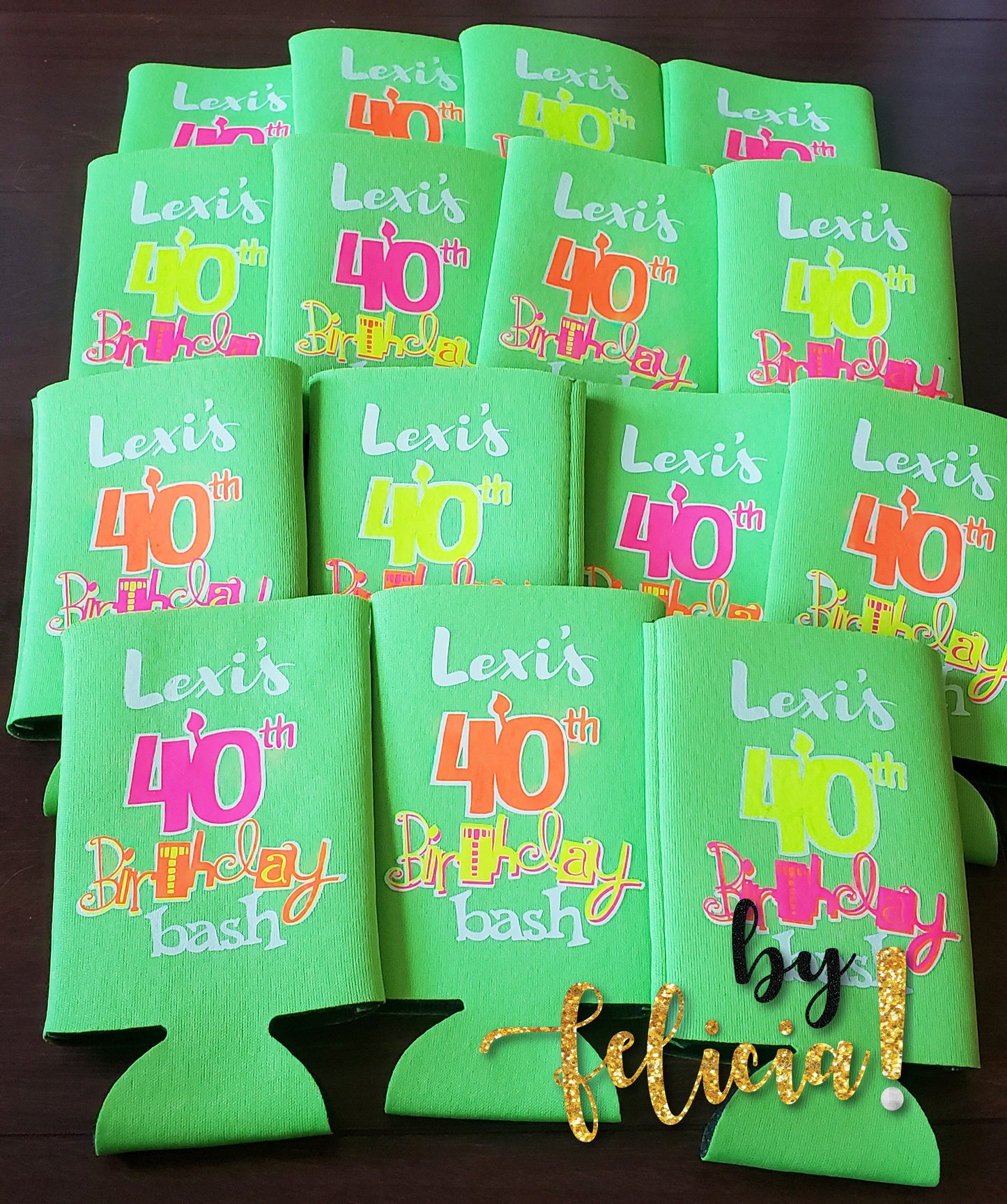 40th Birthday Party Favors, 80's Party Decor, 80's Party Favors, Custom Koozie, Slim Can Koozie, Personalized Koozie, Seltzer Koozie