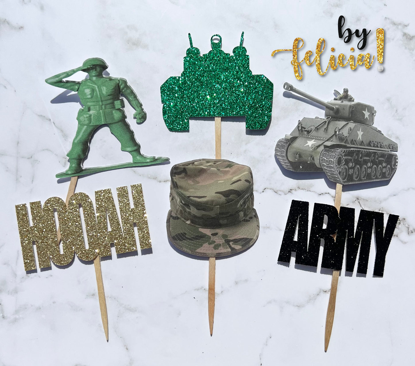 Army Cupcake Topper | Army Cake Topper | Army Party Decoration | Army Going Away Party | Army Party Supplies | Army Decorations for Party