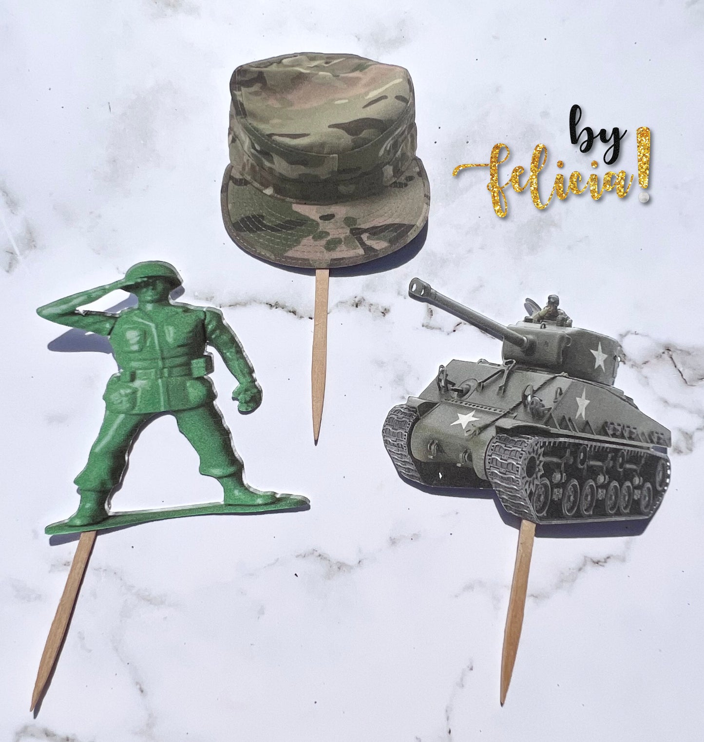 Army Cupcake Topper | Army Cake Topper | Army Party Decoration | Army Going Away Party | Army Party Supplies | Army Decorations for Party