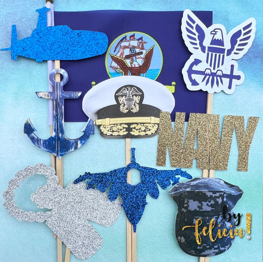 Navy Party Decorations, Navy Boot Camp Graduation,  Navy Centerpiece, Navy Party, Navy Graduation, Navy Party Decor