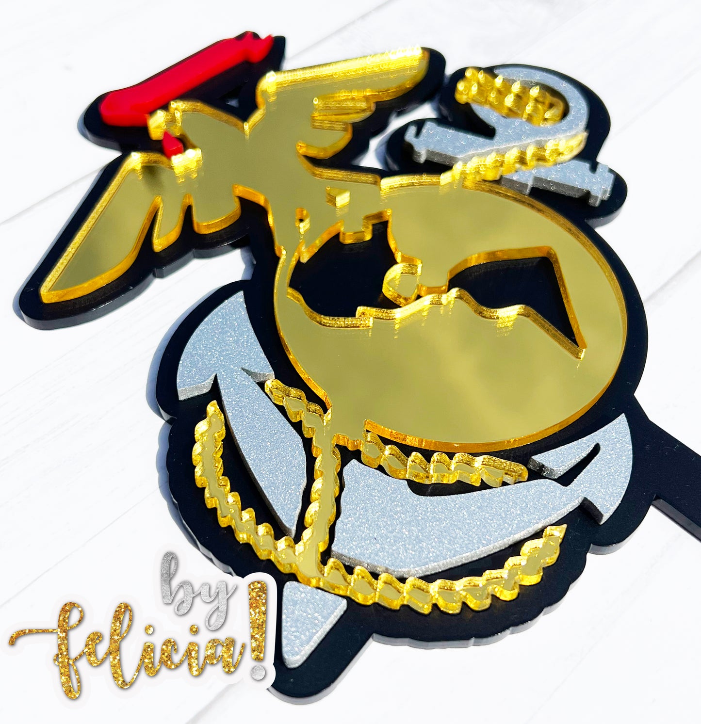 Marine Corps Cake Topper | Marine Corps cake ideas | USMC Cake Topper | Marine Corps Birthday cake | Marines Party Supplies | Marine Corps Ball cake | Hobbyist LICENSE #21175