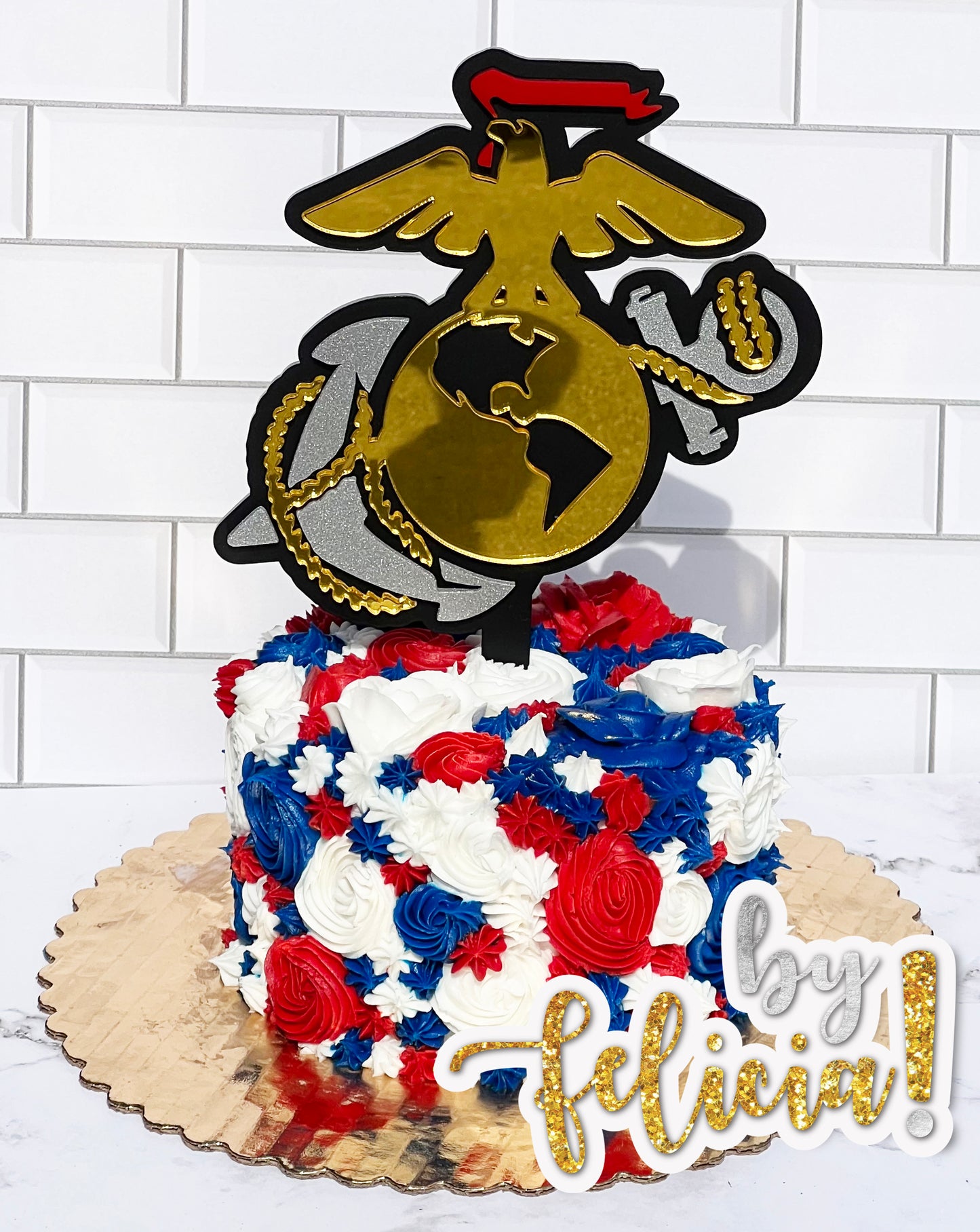 Marine Corps Cake Topper | Marine Corps cake ideas | USMC Cake Topper | Marine Corps Birthday cake | Marines Party Supplies | Marine Corps Ball cake | Hobbyist LICENSE #21175