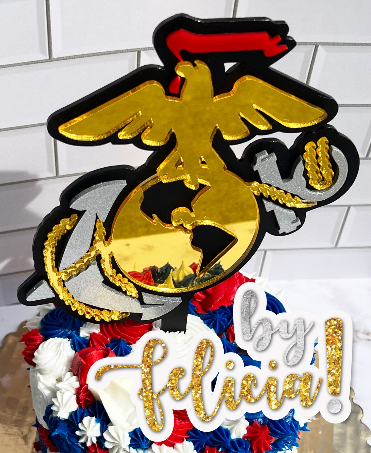 Marine Corps Cake Topper | Marine Corps cake ideas | USMC Cake Topper | Marine Corps Birthday cake | Marines Party Supplies | Marine Corps Ball cake | Hobbyist LICENSE #21175