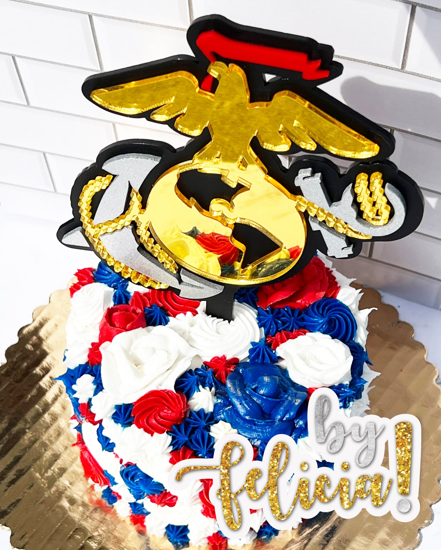 Marine Corps Cake Topper | Marine Corps cake ideas | USMC Cake Topper | Marine Corps Birthday cake | Marines Party Supplies | Marine Corps Ball cake | Hobbyist LICENSE #21175