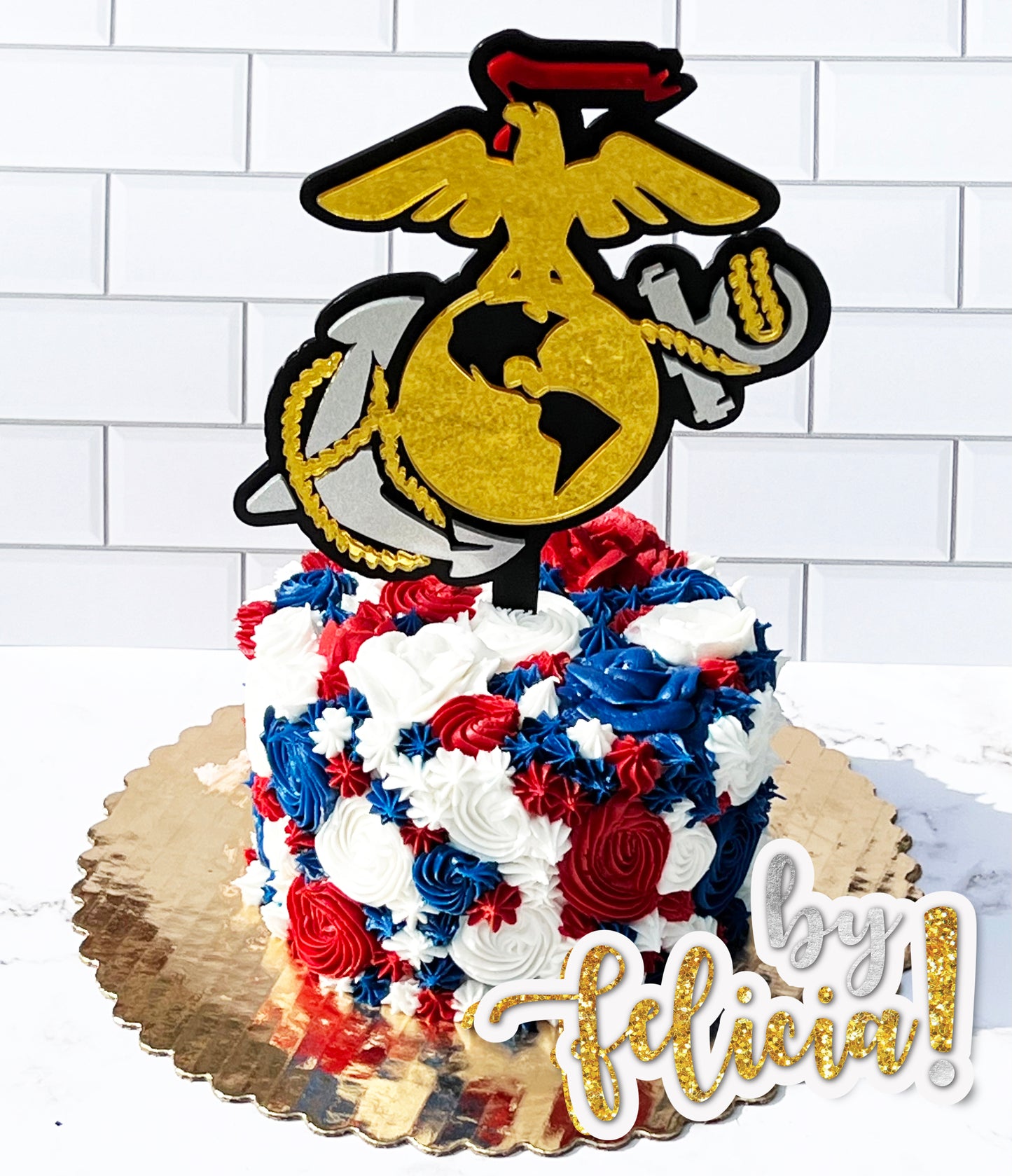 Marine Corps Cake Topper | Marine Corps cake ideas | USMC Cake Topper | Marine Corps Birthday cake | Marines Party Supplies | Marine Corps Ball cake | Hobbyist LICENSE #21175