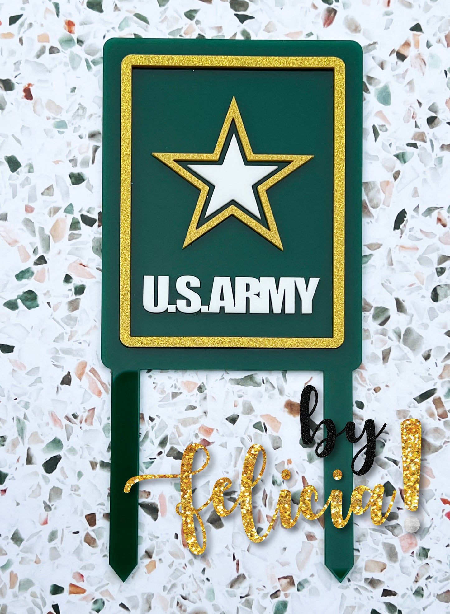 Army Cake Topper, Army cupcake topper, Army party decoration, Army going away party, Army centerpiece, Army graduation, Army party favor