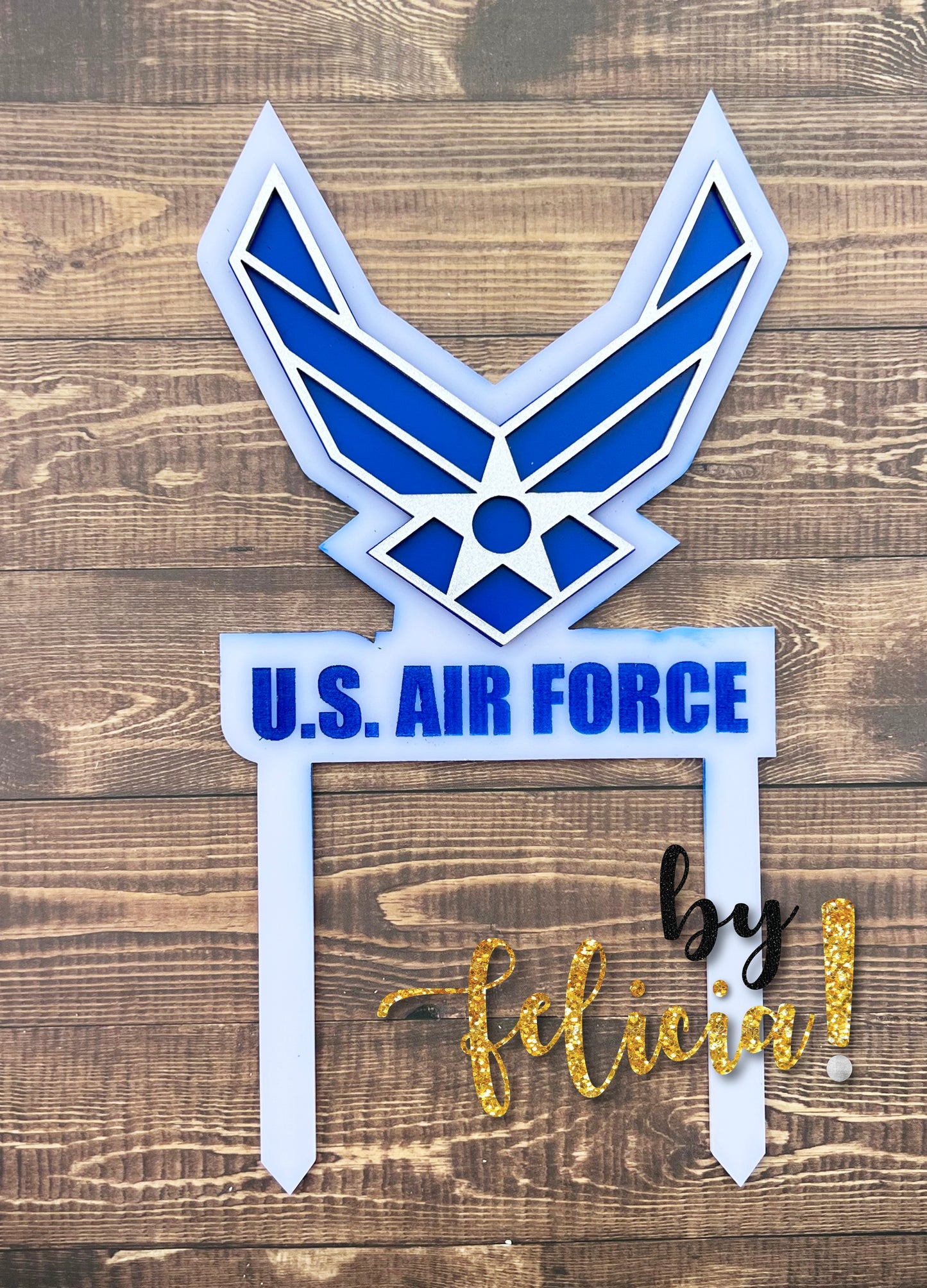 Air Force Cake Topper | USAF Cake Topper | Air Force Cupcake Topper | Air Force Party | Air Force graduation | Air Force going away party