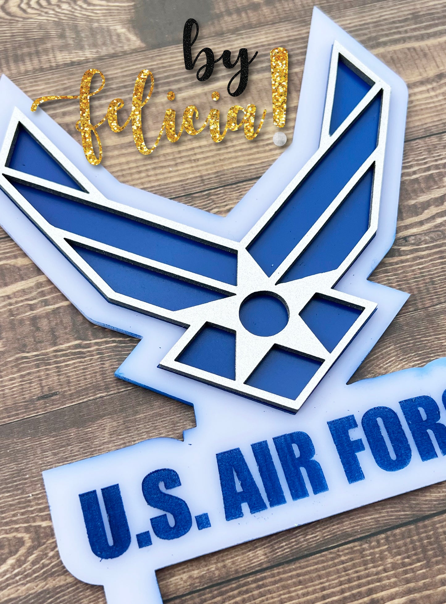 Air Force Cake Topper | USAF Cake Topper | Air Force Cupcake Topper | Air Force Party | Air Force graduation | Air Force going away party