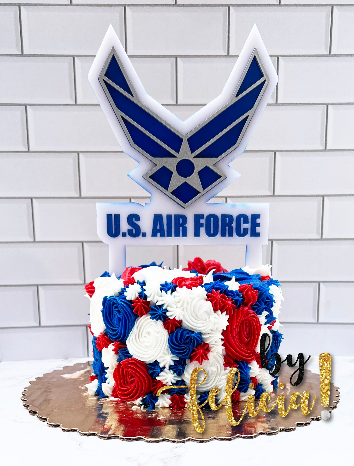 Air Force Cake Topper | USAF Cake Topper | Air Force Cupcake Topper | Air Force Party | Air Force graduation | Air Force going away party