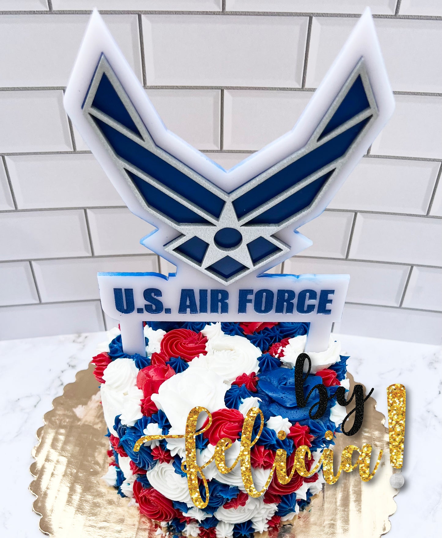 Air Force Cake Topper | USAF Cake Topper | Air Force Cupcake Topper | Air Force Party | Air Force graduation | Air Force going away party