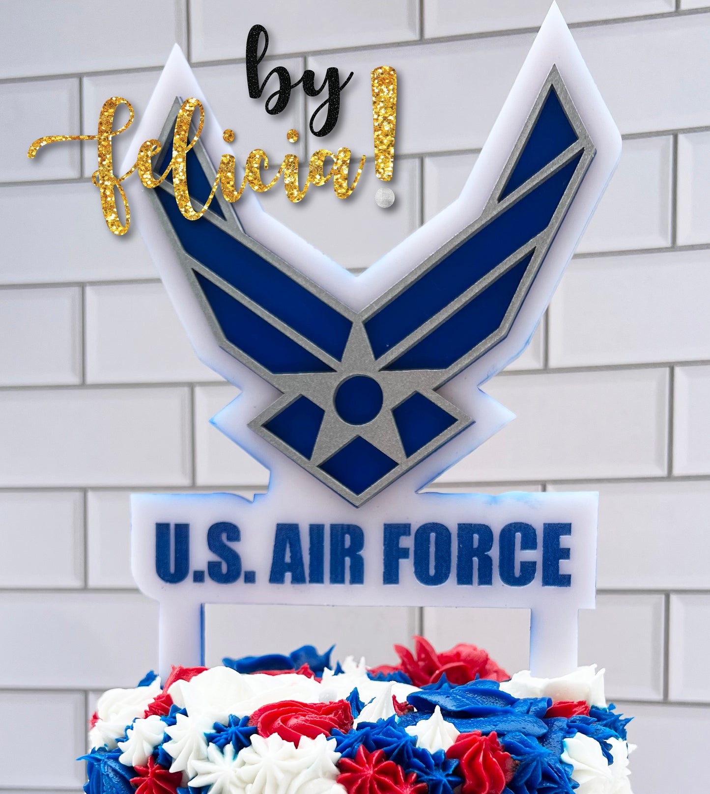 Air Force Cake Topper | USAF Cake Topper | Air Force Cupcake Topper | Air Force Party | Air Force graduation | Air Force going away party