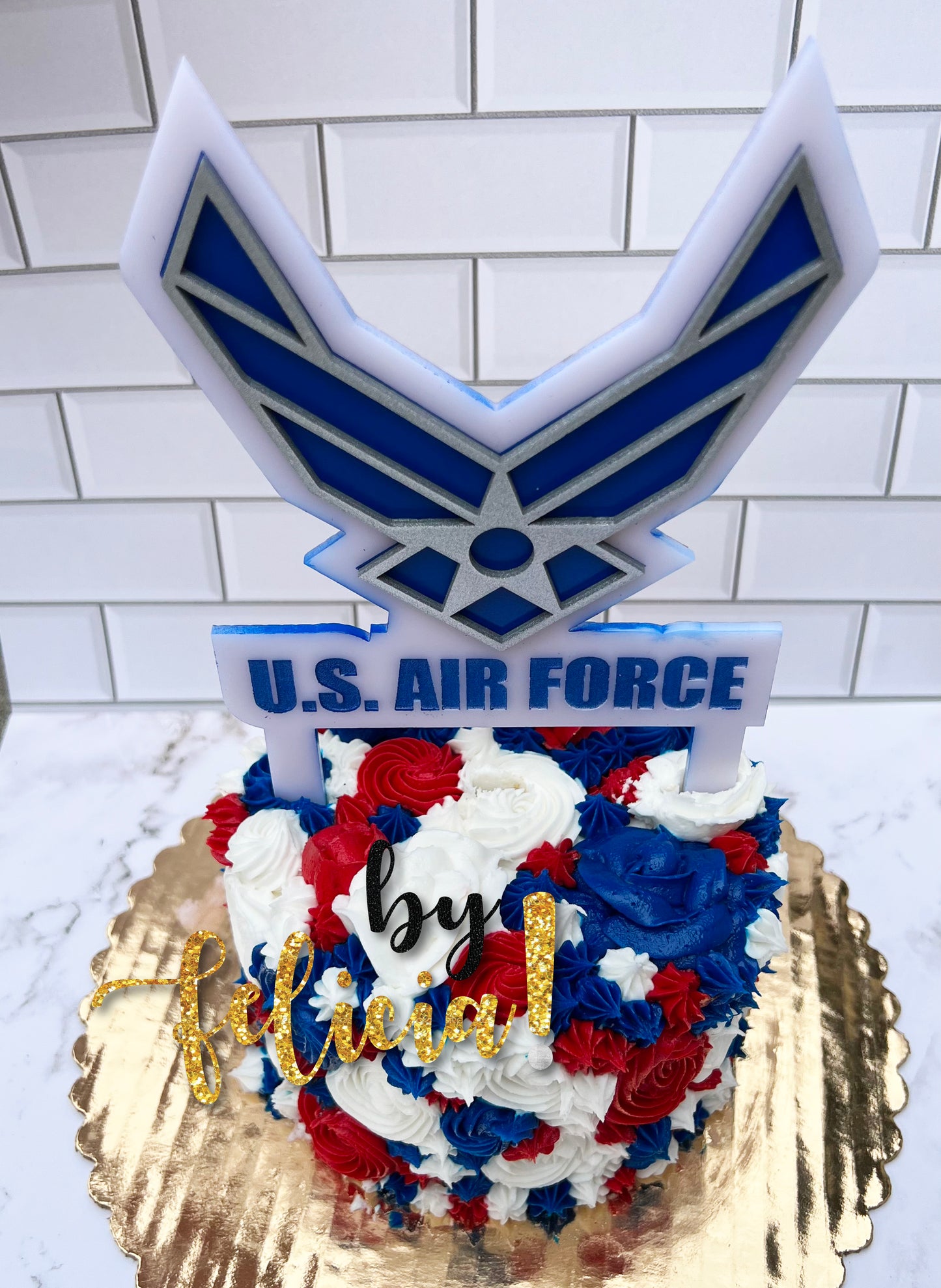 Air Force Cake Topper | USAF Cake Topper | Air Force Cupcake Topper | Air Force Party | Air Force graduation | Air Force going away party