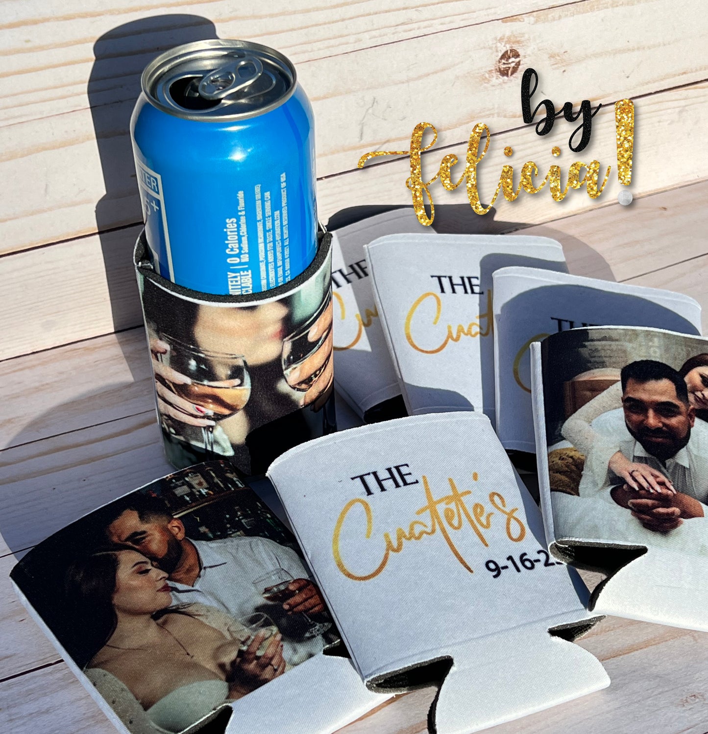 Wedding Koozies, Can Cooler Holder, Custom Koozie, Slim Can Koozie, Personalized Koozie, Seltzer Koozie