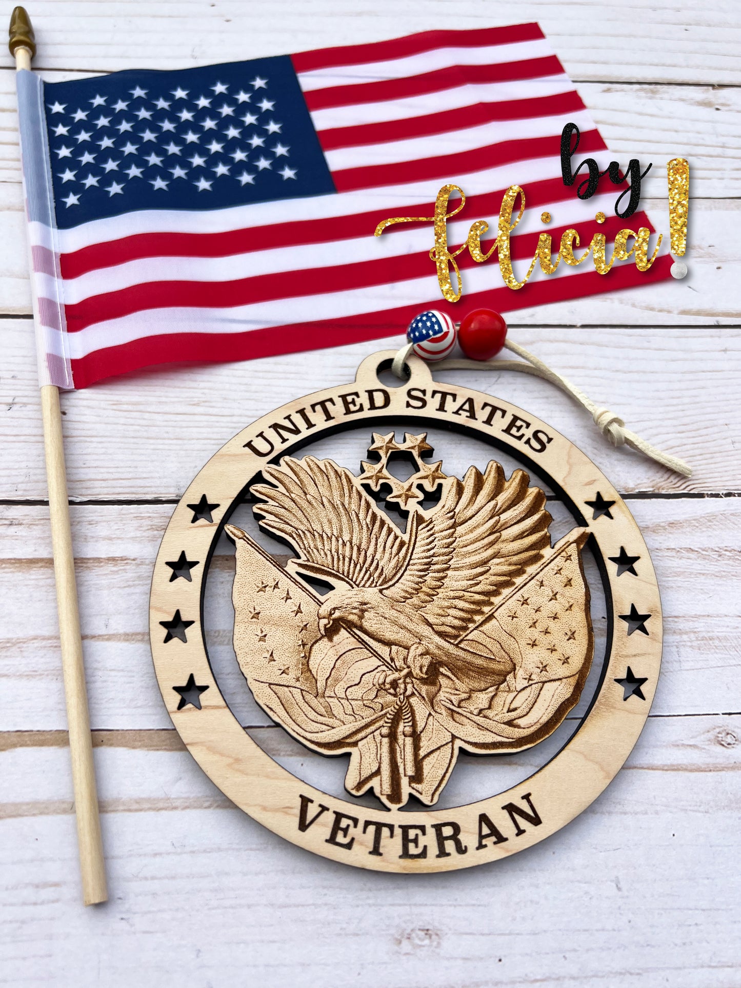 Veterans Day ornament, Marine Veteran, Navy Veteran, Air Force Veteran, Army Veteran, Coast Guard Veteran, Hobbyist LICENSE #21175