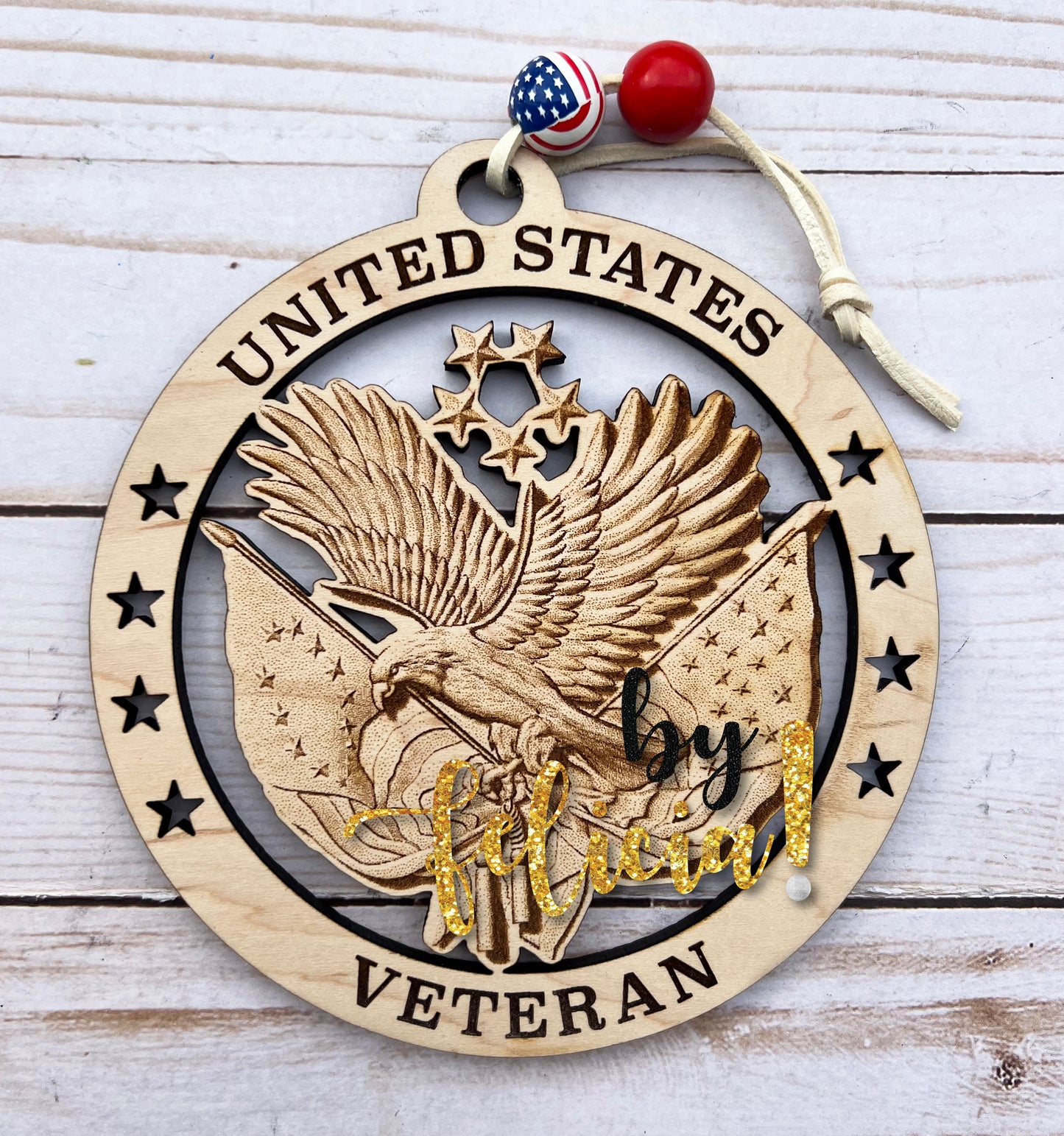 Veterans Day ornament, Marine Veteran, Navy Veteran, Air Force Veteran, Army Veteran, Coast Guard Veteran, Hobbyist LICENSE #21175