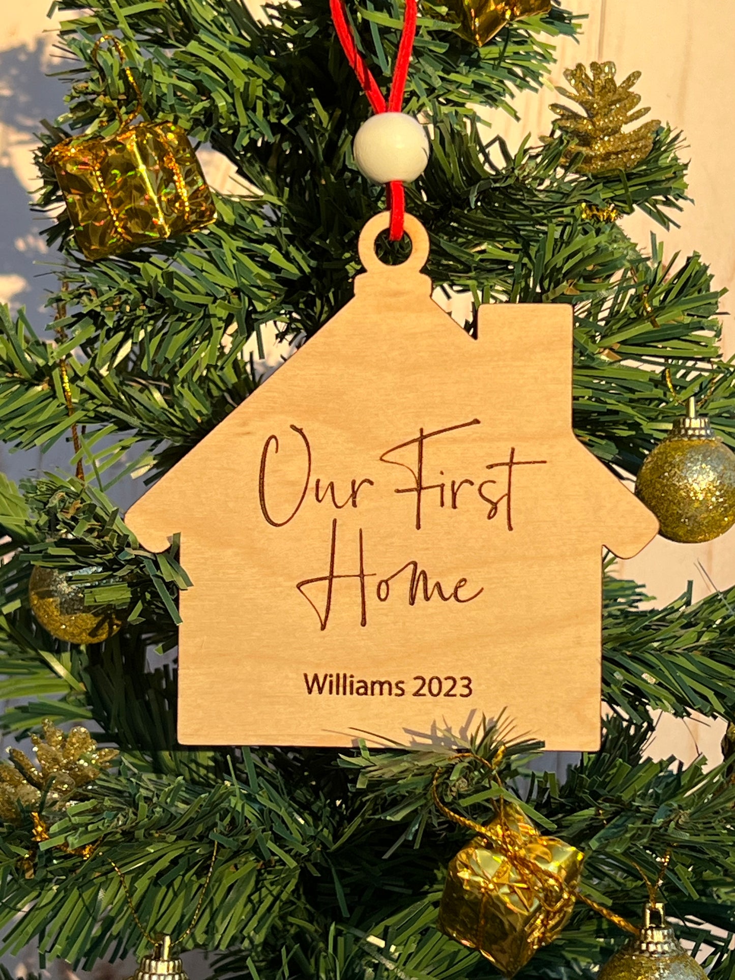 Our First Home Christmas Ornament • Personalized Holiday Ornament • Custom Christmas Gift • Custom Housewarming Holiday Present