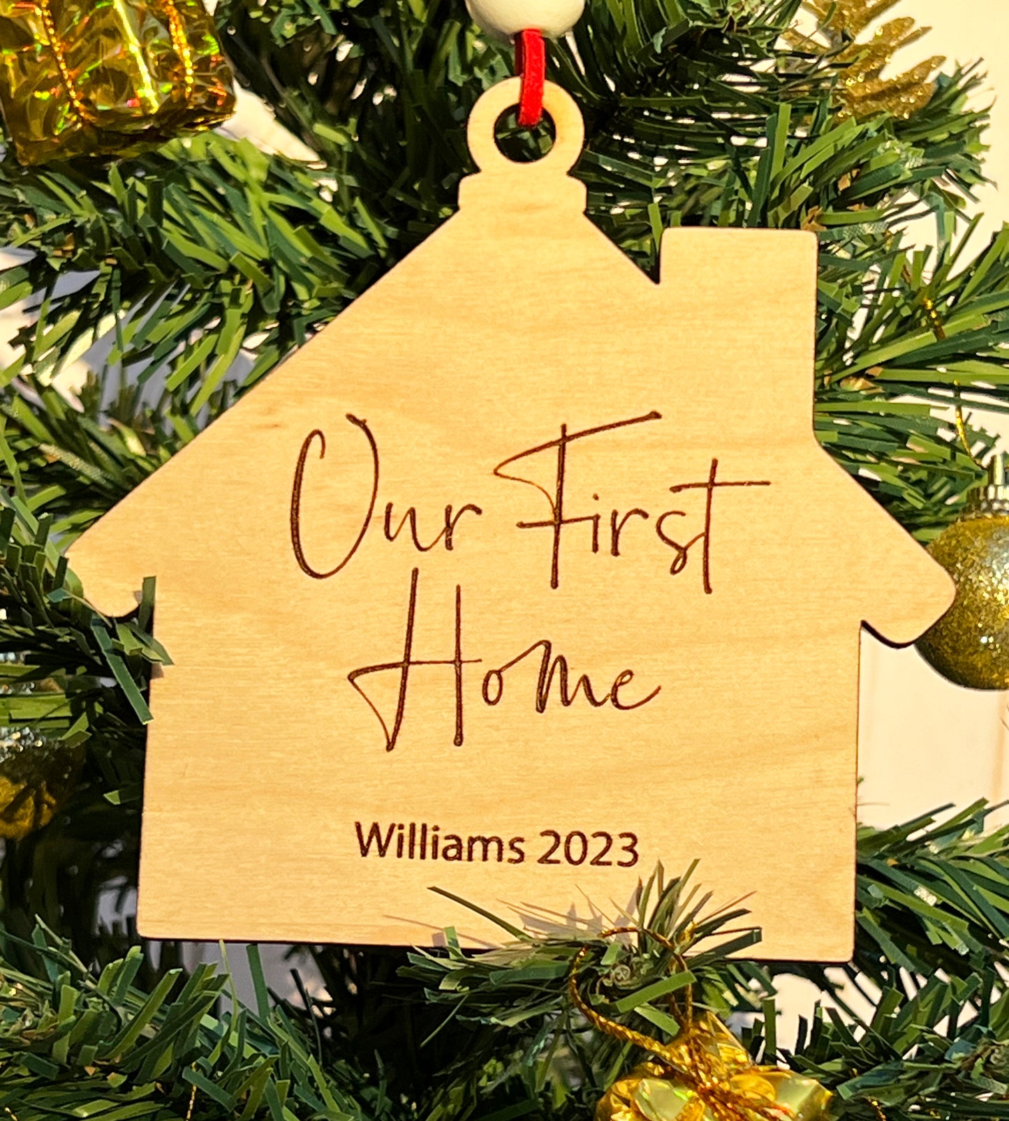 Our First Home Christmas Ornament • Personalized Holiday Ornament • Custom Christmas Gift • Custom Housewarming Holiday Present