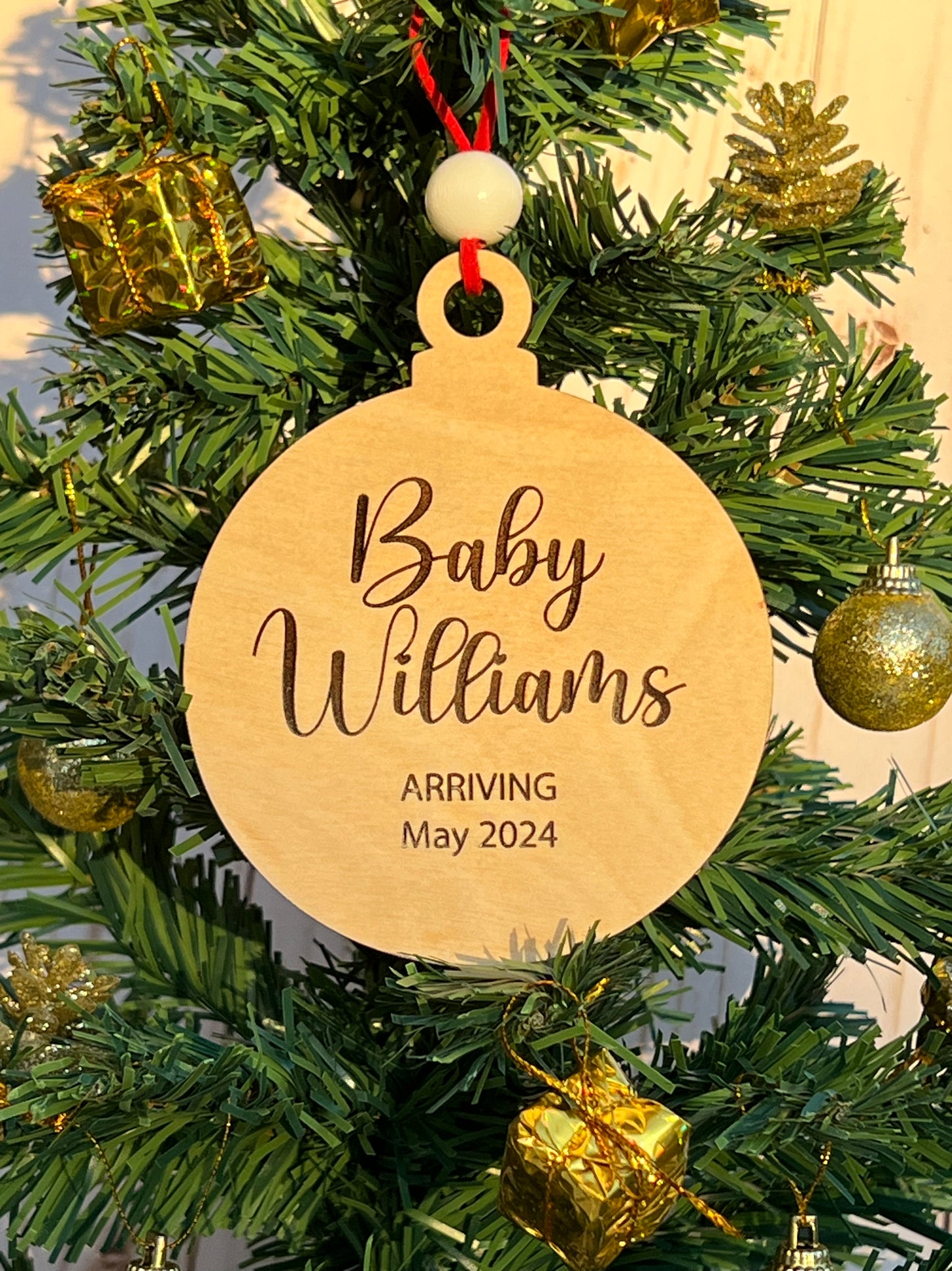 Personalized Baby Announcement Ornament • Personalized Holiday Ornament • Custom Christmas Gift