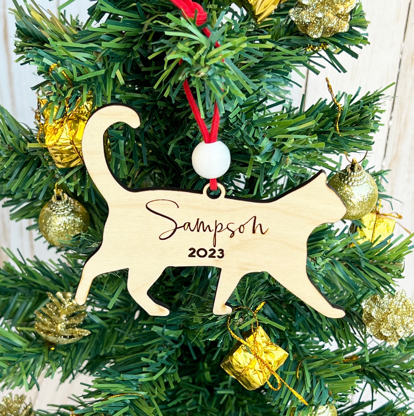 Personalized Pet Name Ornament • Dog's First Christmas • Pet Memorial Gift • Custom Dog Gift • Christmas Gift for New Pet