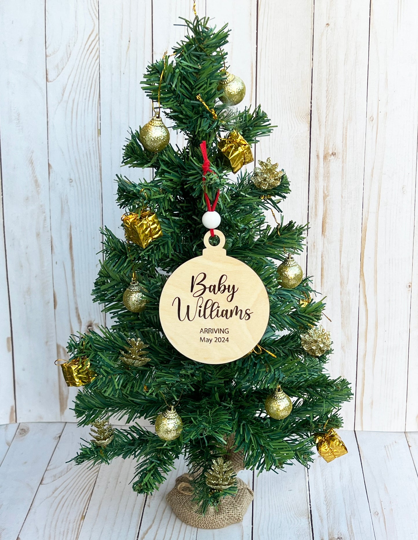 Personalized Baby Announcement Ornament • Personalized Holiday Ornament • Custom Christmas Gift