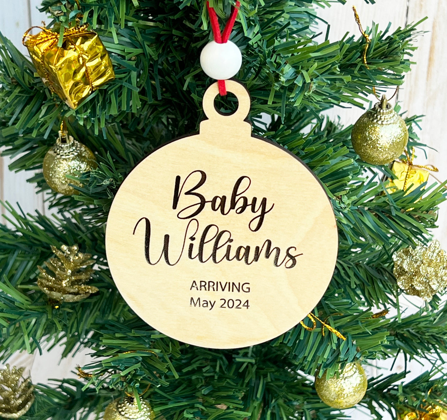 Personalized Baby Announcement Ornament • Personalized Holiday Ornament • Custom Christmas Gift