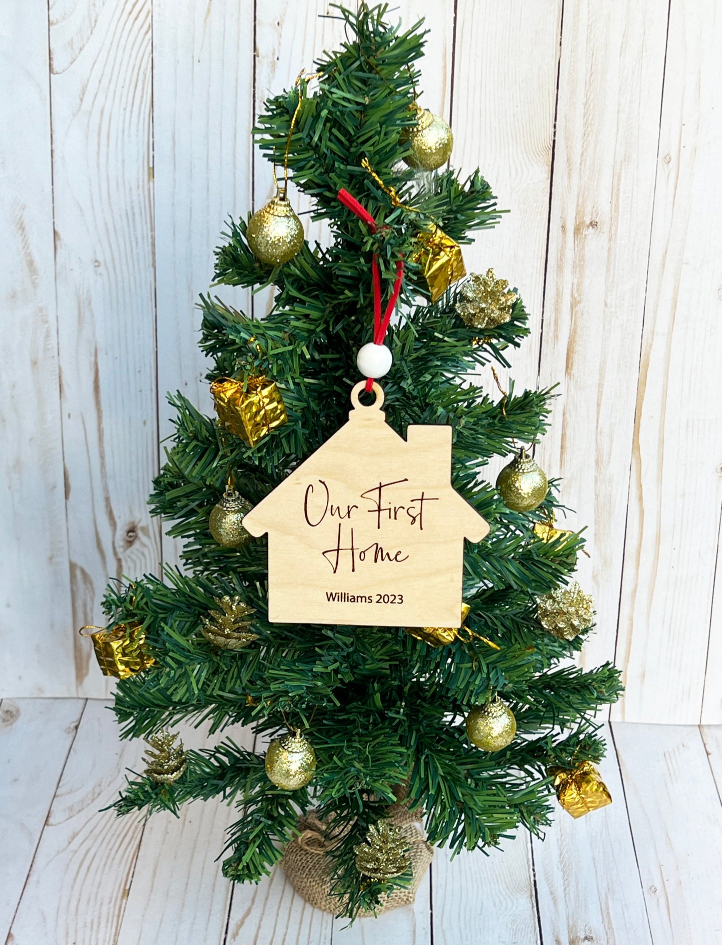 Our First Home Christmas Ornament • Personalized Holiday Ornament • Custom Christmas Gift • Custom Housewarming Holiday Present