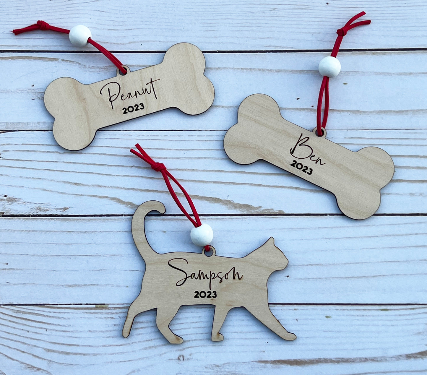 Personalized Pet Name Ornament • Cat's First Christmas • Pet Memorial Gift • Custom Cat Gift • Christmas Gift for New Pet