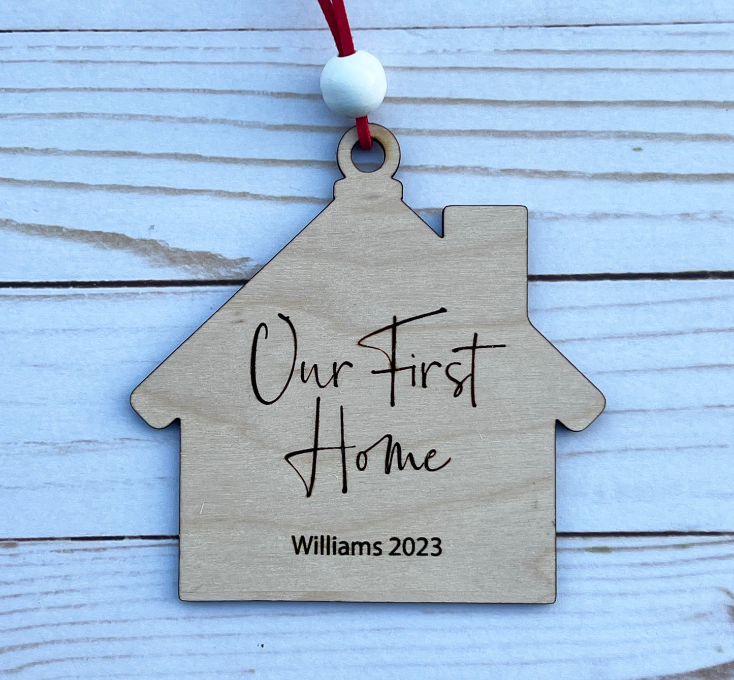 Our First Home Christmas Ornament • Personalized Holiday Ornament • Custom Christmas Gift • Custom Housewarming Holiday Present