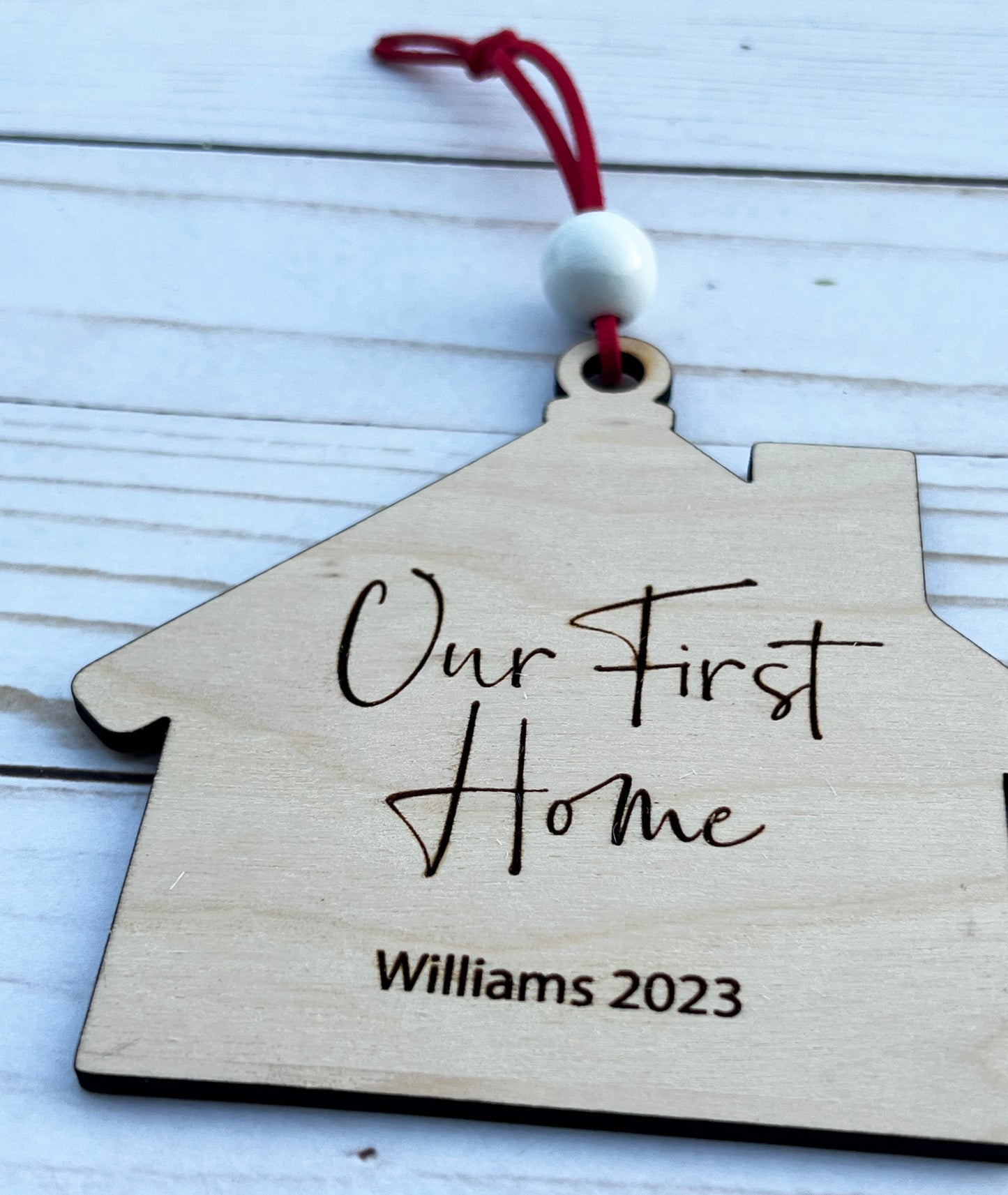 Our First Home Christmas Ornament • Personalized Holiday Ornament • Custom Christmas Gift • Custom Housewarming Holiday Present