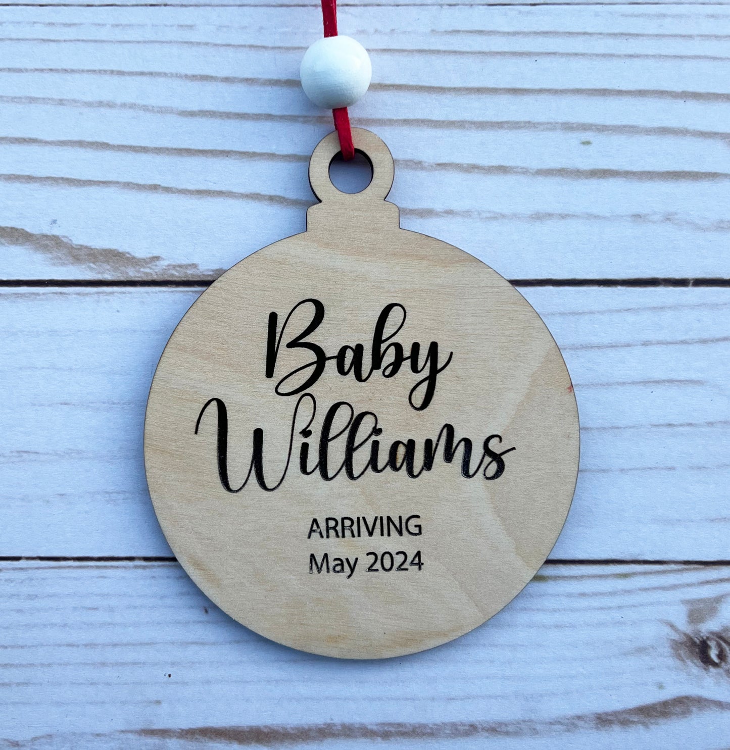 Personalized Baby Announcement Ornament • Personalized Holiday Ornament • Custom Christmas Gift