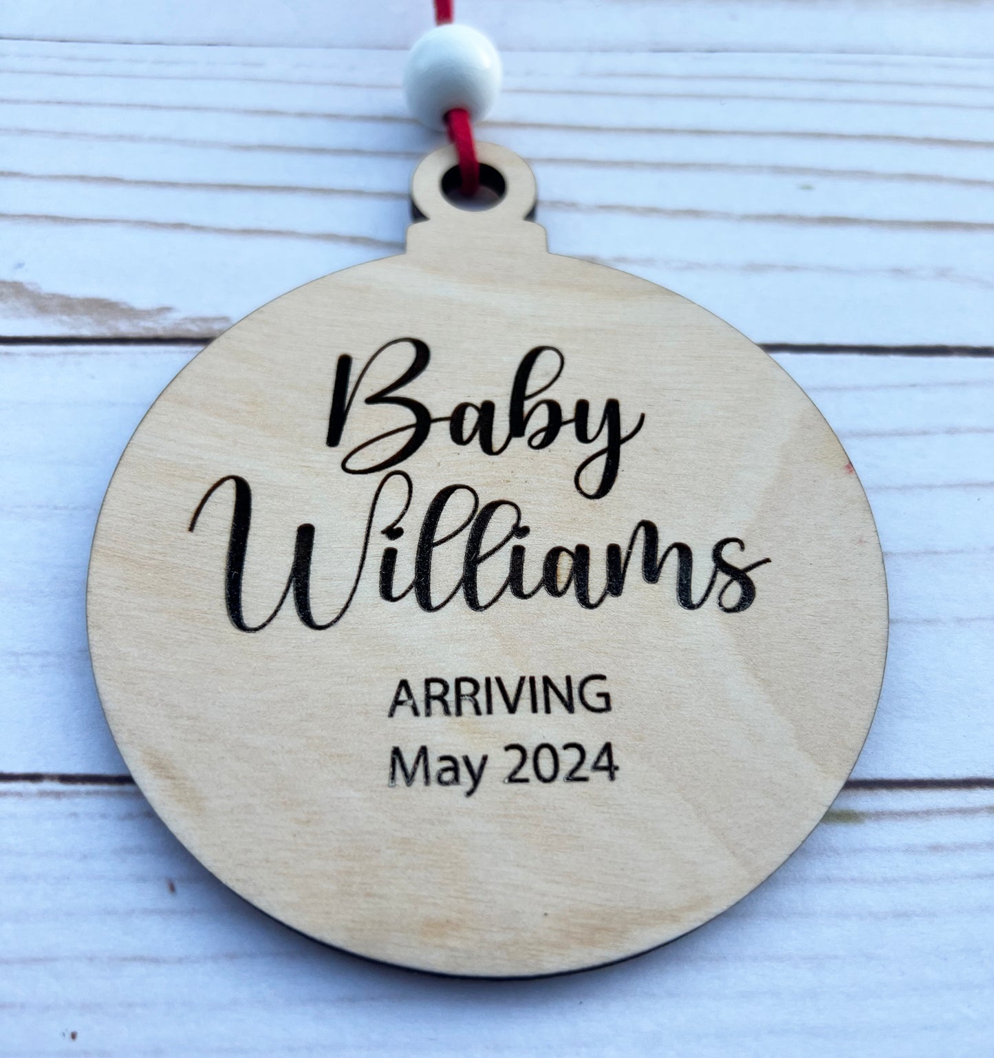 Personalized Baby Announcement Ornament • Personalized Holiday Ornament • Custom Christmas Gift