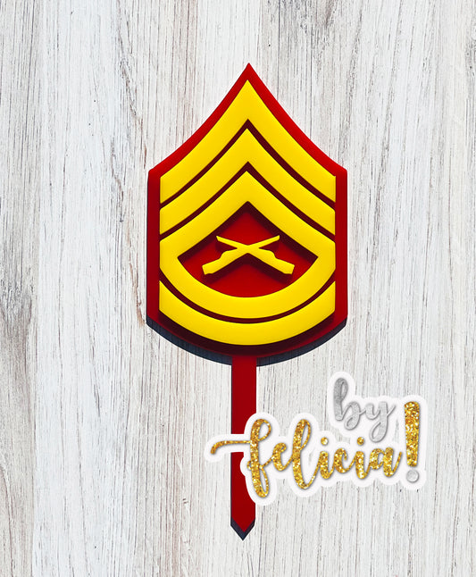 Marine Corps rank Cake Topper | Marine Corps cake ideas | USMC Cake Topper | Marine Corps Birthday cake | Marines Party Supplies | Marine Corps Ball cake | Hobbyist LICENSE #21175