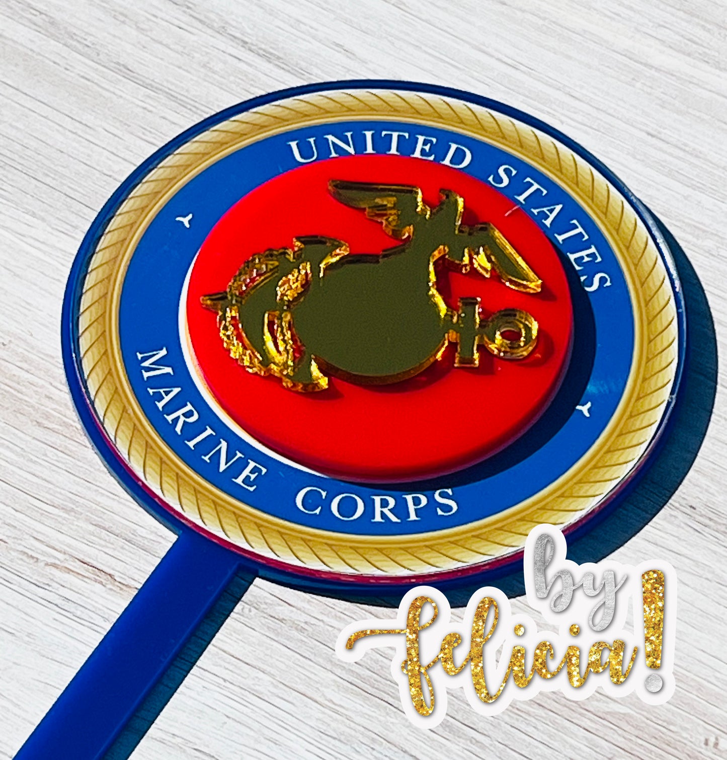 Marine Corps Cake Topper | Marine Corps cake ideas | USMC Cake Topper | Marine Corps Birthday cake | Marines Party Supplies | Marine Corps Ball cake | Hobbyist LICENSE #21175