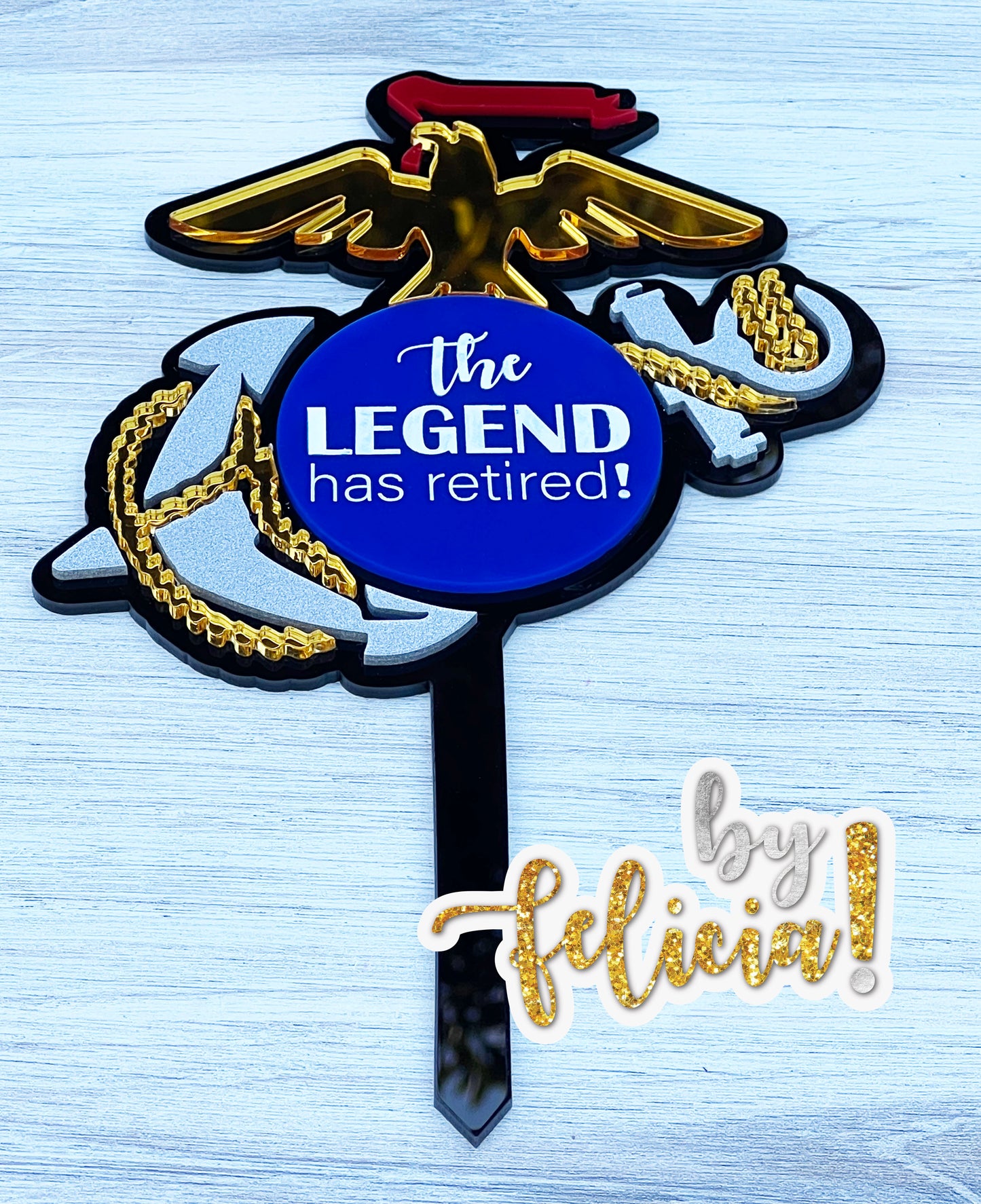 Marine Corps Cake Topper | Marine Corps cake ideas | USMC Cake Topper | Marine Corps Birthday cake | Marines Party Supplies | Marine Corps Ball cake | Hobbyist LICENSE #21175