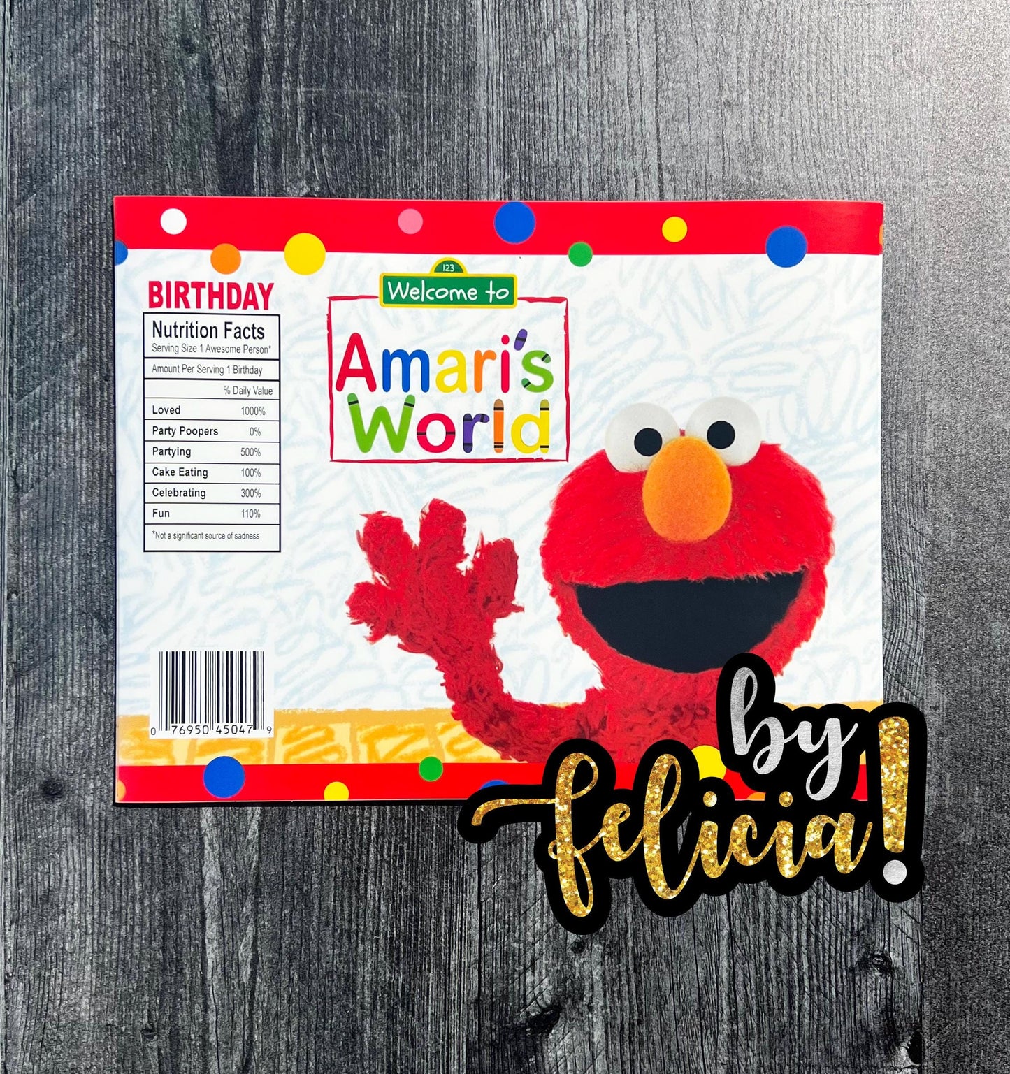Elmo's World Party Favor Package: Custom Birthday Decor