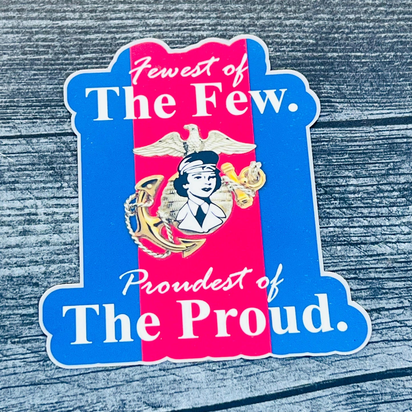 Female Marine Vinyl Sticker: USMC Veteran Decal