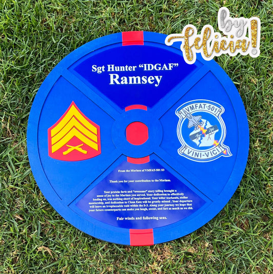 Handmade Marine Corps Retirement Plaque: USMC Gift