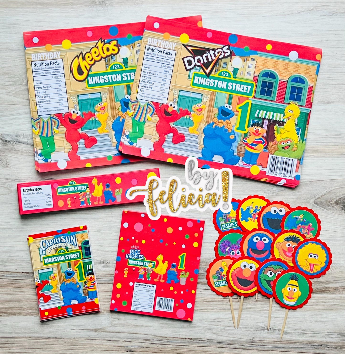 Elmo's World Party Favor Package: Custom Birthday Decor